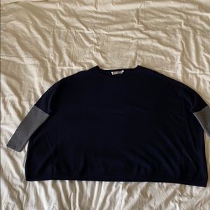 Boxy wool and cashmere sweater